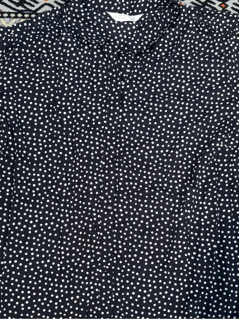 Womens Black LC Lauren Conrad Button Down Top